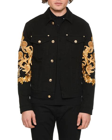 versace jacket black coat|versace jackets for men.